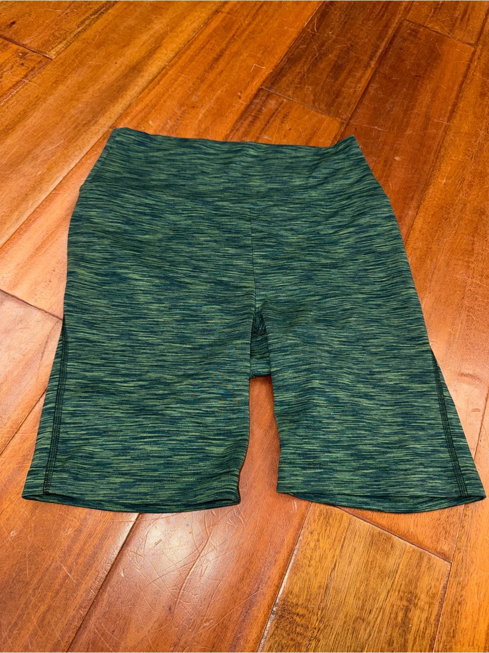 Outdoor Voices Heathered Green Biker Shorts